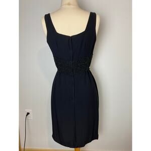 Vintage 1960 Vicky Vaughn Jr Black Sheath Party Dress, Sz 6